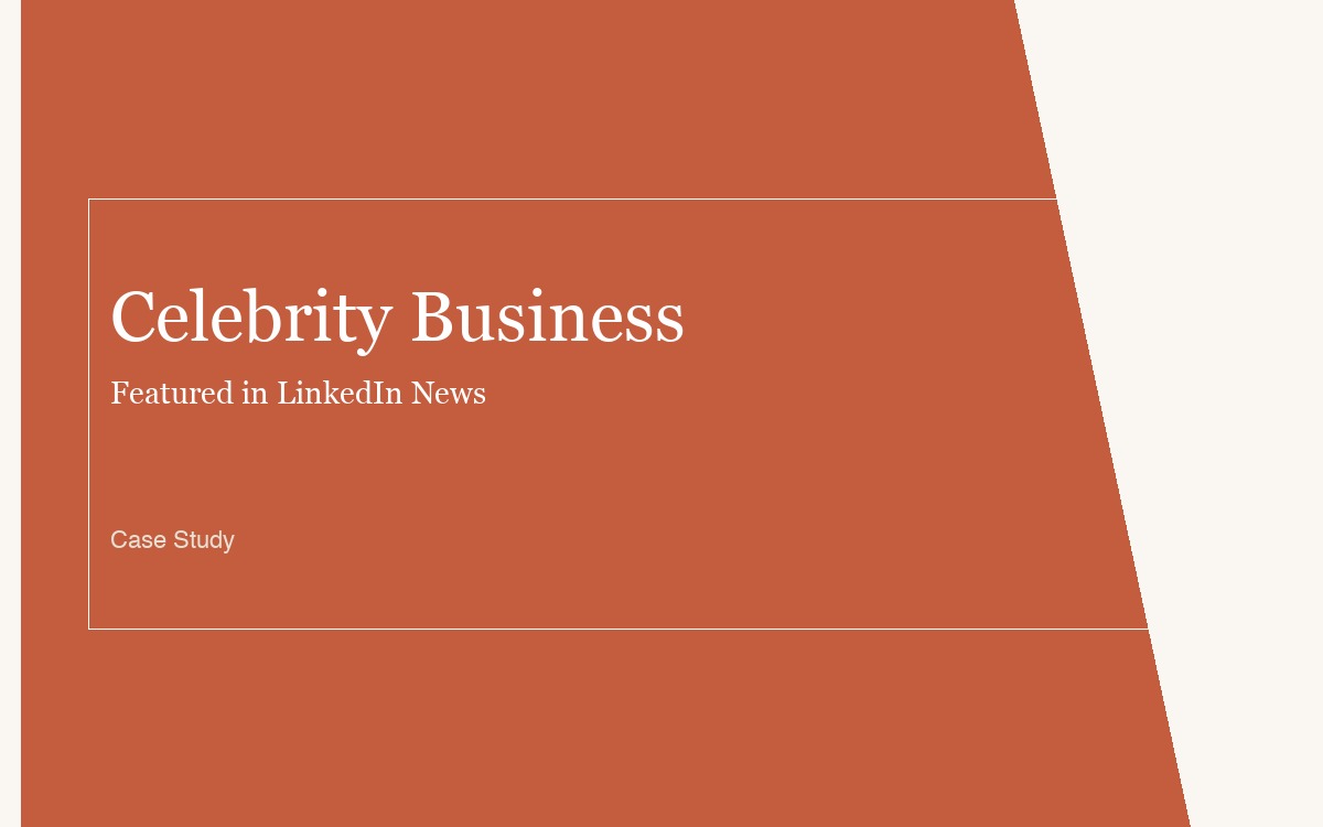 Emerging celebrity business article